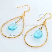 Handmade 925 Sterling Silver Vermeil Gold Plated Gemstone Earrings